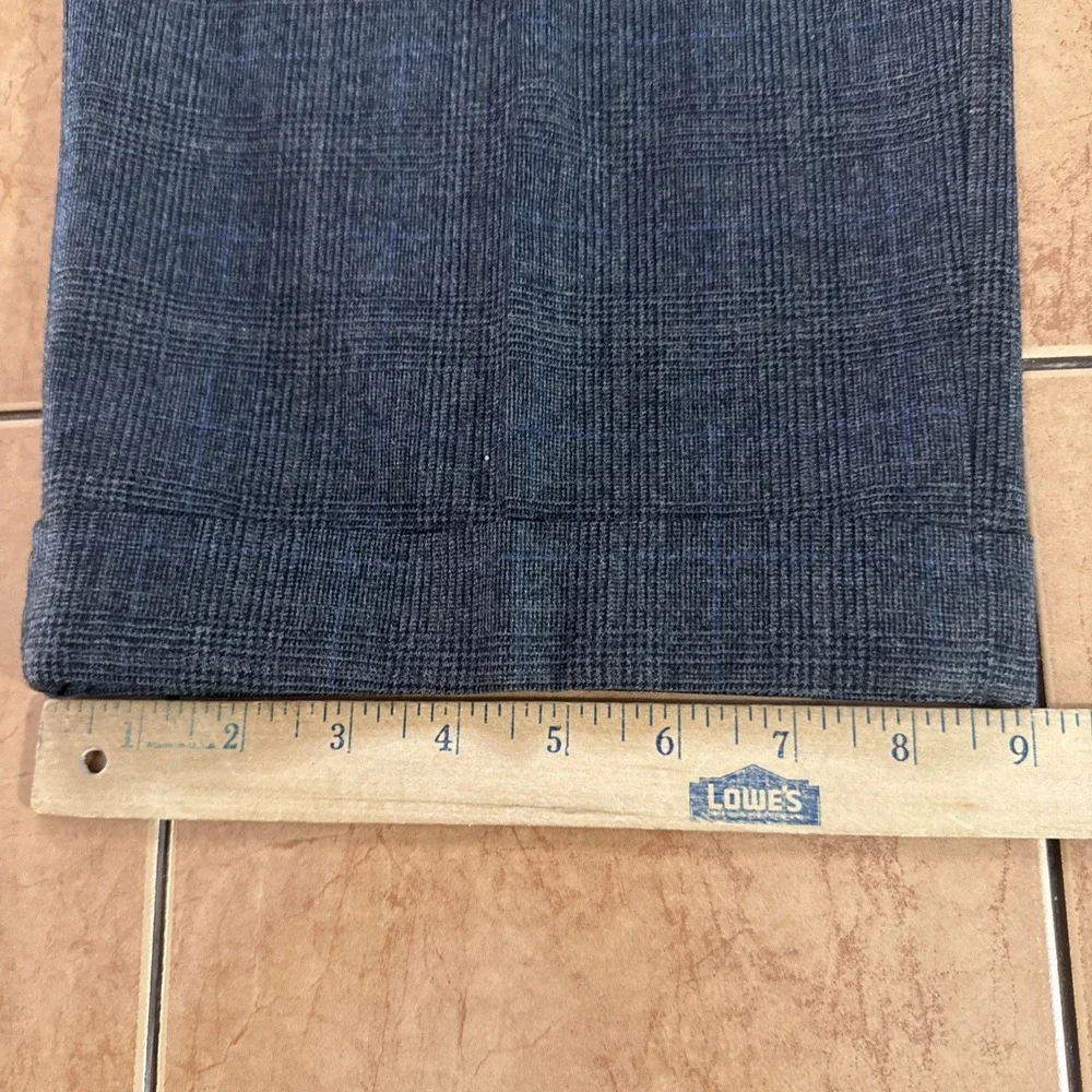 Jos‎ A Bank Sz 44L Suit Jacket Pants 38 x 30 2Pc Gray Blue Glen Plaid 100% Wool